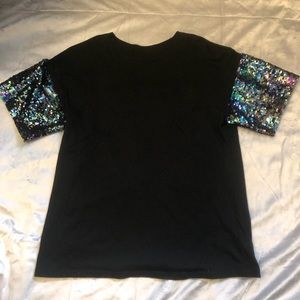 Sequin Short Sleeve T-shirt